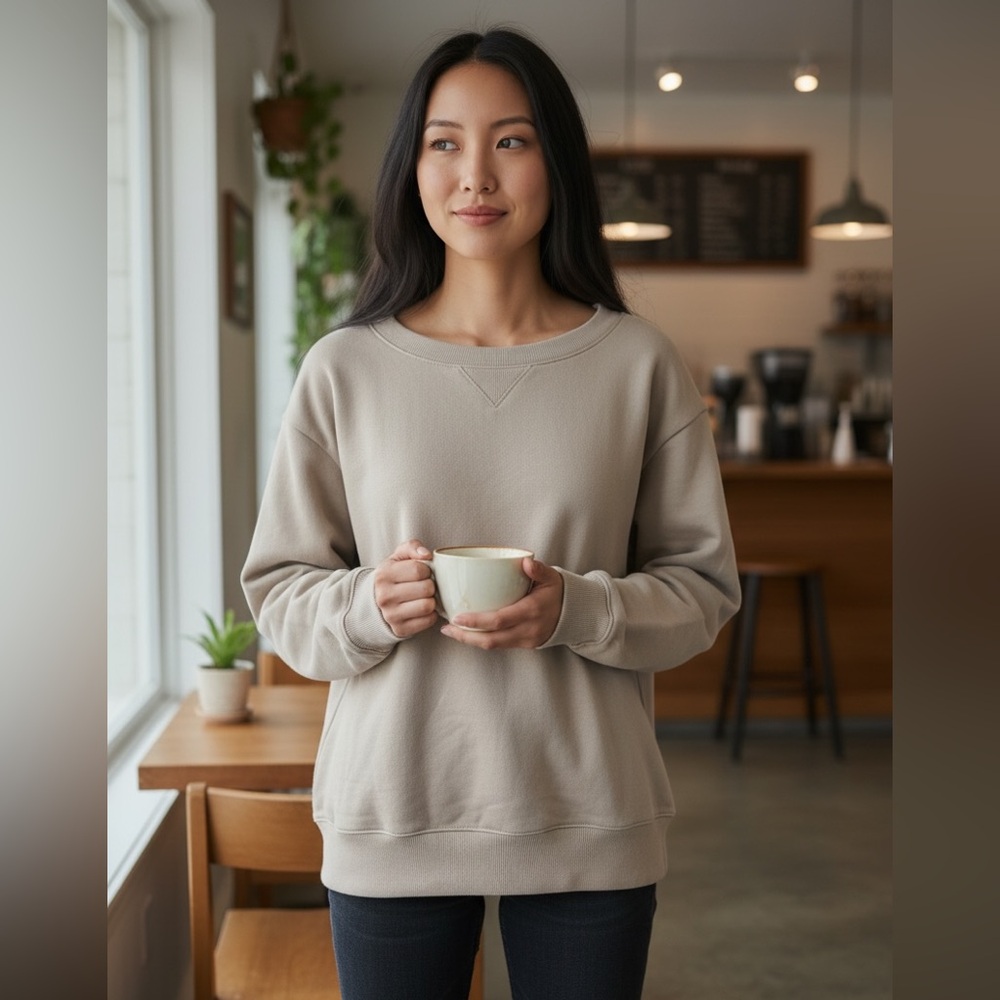 Zenana Fleece Wide Neck Sweatshirt